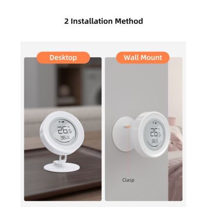 Immax NEO 07557L - Smart temperature and humidity sensor 1xCR2430 Tuya