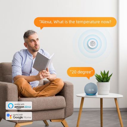 Immax NEO 07557L - Smart temperature and humidity sensor 1xCR2430 Tuya