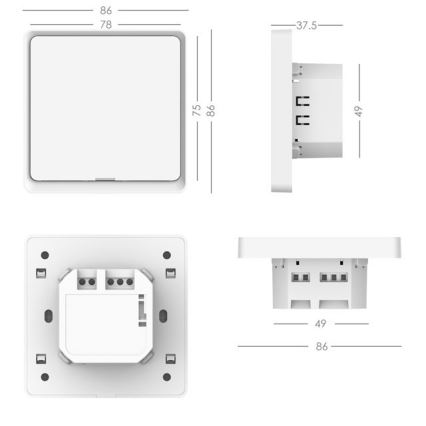 Immax NEO 07569L - Switch 1-button SMART 230V Wi-Fi Tuya