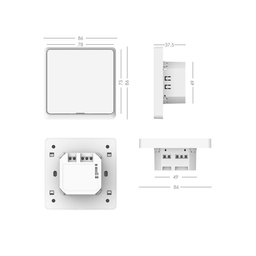 Immax NEO 07569L - Switch 1-button SMART 230V Wi-Fi Tuya