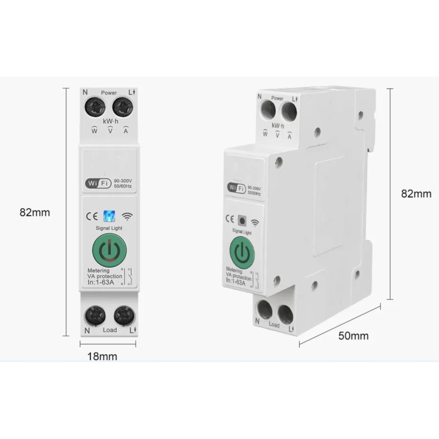 Immax NEO 07574L - Smart circuit breaker 1-phase 1-63A Wi-Fi Tuya