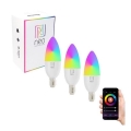 Immax NEO 07716C - SET 3x LED RGB+CCT Dimmable bulb E14/5,5W/230V Wi-Fi Tuya 2700K
