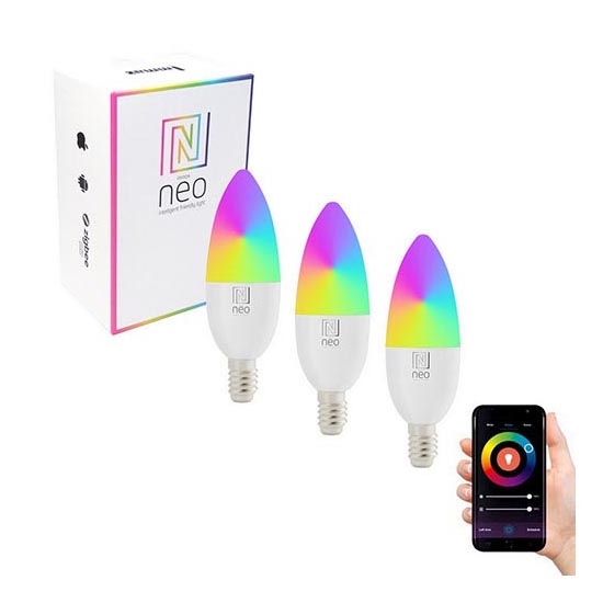 Immax NEO 07716C - SET 3x LED RGB+CCT Dimmable bulb E14/5,5W/230V Wi-Fi Tuya 2700K