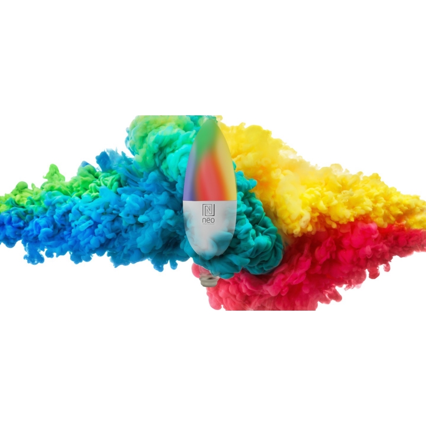 Immax NEO 07716L - LED RGB+CCT Dimmable bulb E14/5,5W/230V 2700K Wi-Fi Tuya