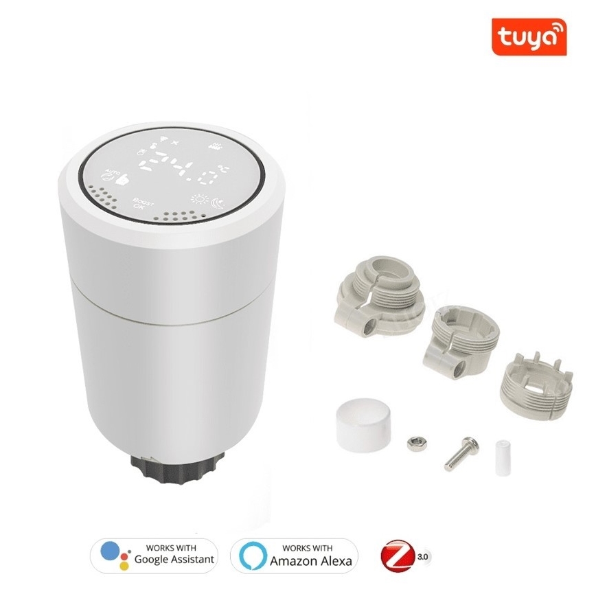 Immax NEO 07732C - SET 4x Thermostatic head + BRIDGE PRO v3 2xAA/3V Wi-Fi Tuya