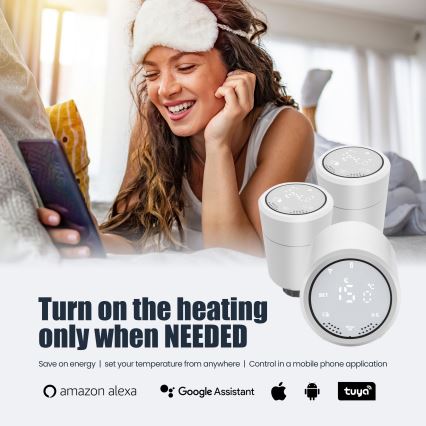 Immax NEO 07732C - SET 4x Thermostatic head + BRIDGE PRO v3 2xAA/3V Wi-Fi Tuya