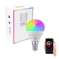 Immax NEO 07745L - Dimmable LED RGB+CCT Bulb E14/6W/230V 2700-6500K Wi-Fi Tuya