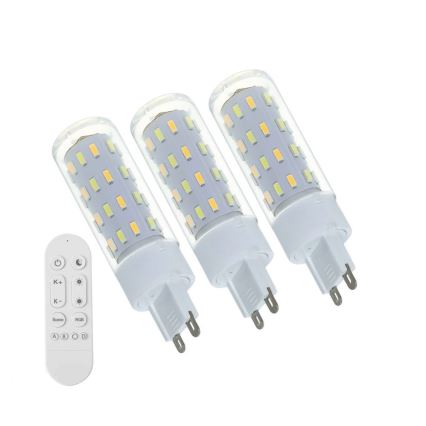 Immax NEO 07763CDO - Set of 3 CCT Dimmable LED G9 Bulbs 4W/230V Tuya Wi-Fi + Remote Control