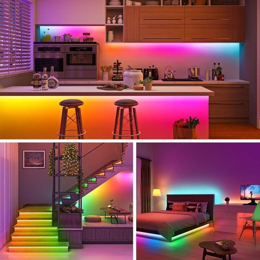 Immax NEO 07775L - LED RGB+CCT Dimmable strip NEO LITE LED/48W/230V 10 m IP65 MUSIC Wi-Fi Tuya + remote control