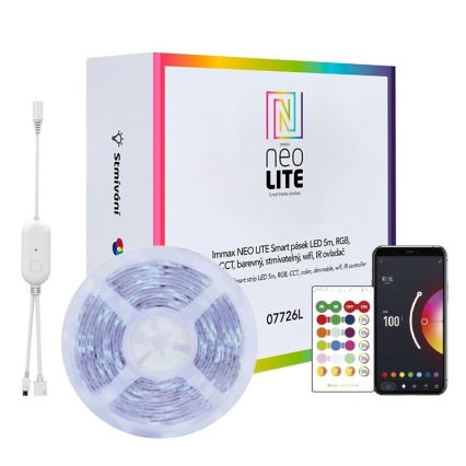 Immax NEO 07775L - LED RGB+CCT Dimmable strip NEO LITE LED/48W/230V 10 m IP65 MUSIC Wi-Fi Tuya + remote control