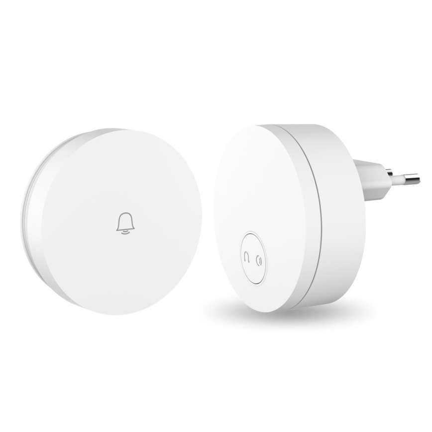 Immax NEO 07780L - Replacement wireless doorbell button IP55 Wi-Fi Tuya white
