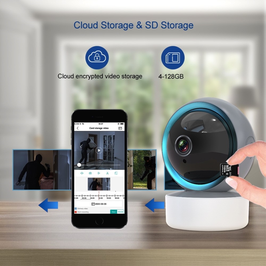 Immax NEO 07781L  - Smart indoor camera with sensor EYE NEO LITE 355° P/T 5MP Wi-Fi Tuya