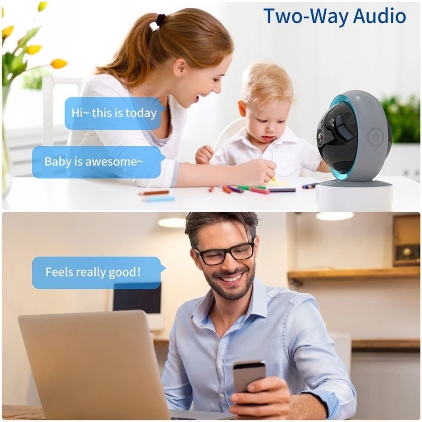 Immax NEO 07781L  - Smart indoor camera with sensor EYE NEO LITE 355° P/T 5MP Wi-Fi Tuya