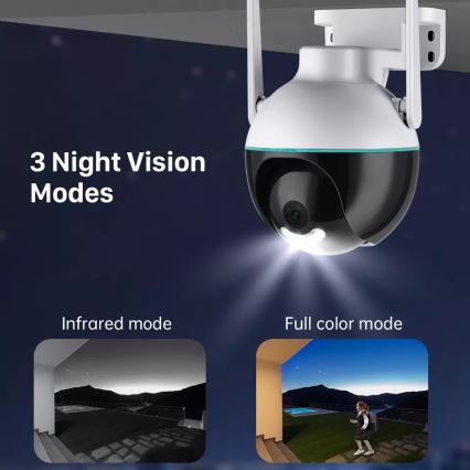 Immax NEO 07782L - Smart outdoor camera with sensor BALL 355° P/T 4MP IP65 Wi-Fi Tuya