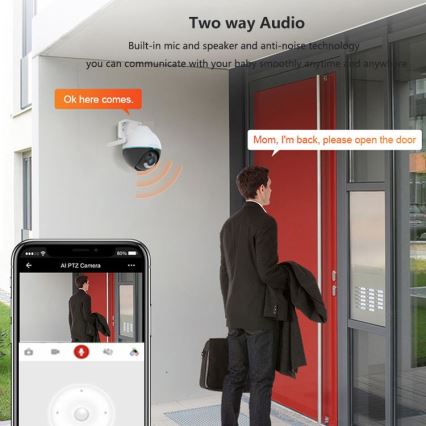 Immax NEO 07782L - Smart outdoor camera with sensor BALL 355° P/T 4MP IP65 Wi-Fi Tuya
