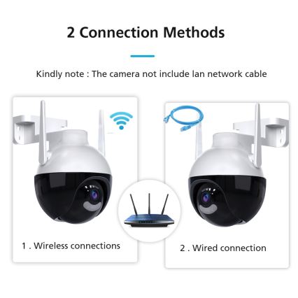 Immax NEO 07782L - Smart outdoor camera with sensor BALL 355° P/T 4MP IP65 Wi-Fi Tuya