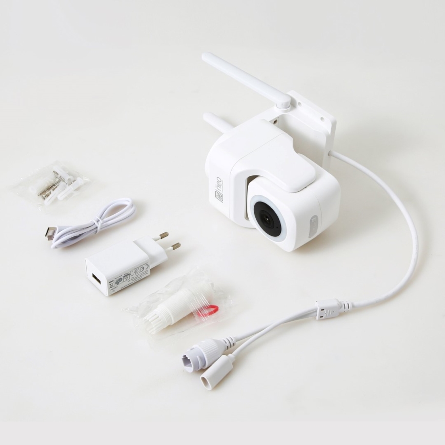 Immax NEO 07793L - Smart outdoor camera with sensor CUBE 4MP 5V IP65 Wi-Fi Tuya