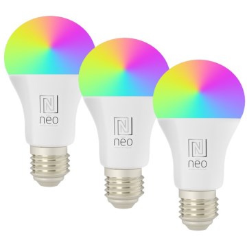 Immax NEO 07794CDO - Set of 3 Dimmable LED RGB+CCT Bulbs E27/14W/230V 2700K-6500K Tuya Wi-Fi + remote control