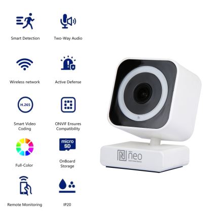 Immax NEO 07796L-Smart indoor camera with sensor LITTLE CUBE 3MP 5V Wi-Fi Tuya