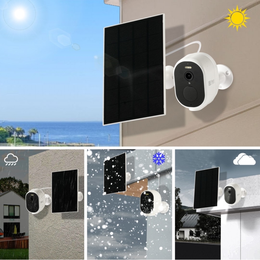 Immax NEO 07802L - Smart outdoor solar camera with sensor BARREL 5000 mAh Wi-Fi Tuya IP65