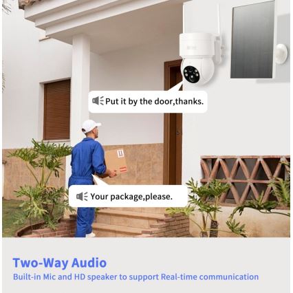 Immax NEO 07803L - Smart outdoor solar camera with sensor SENTRY 6000 mAh Wi-Fi Tuya IP65