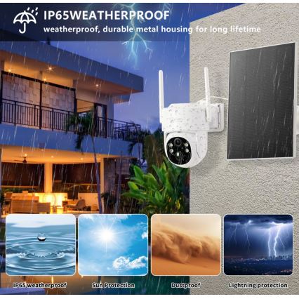 Immax NEO 07804L - Smart outdoor solar camera with sensor 9000 mAh Wi-Fi Tuya IP65