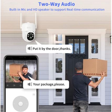 Immax NEO 07804L - Smart outdoor solar camera with sensor 9000 mAh Wi-Fi Tuya IP65