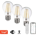 Immax NEO 07806CDO - Set of 3 LED CCT Dimmable Bulbs E27/7.3W/230V Tuya Wi-Fi + Remote Control