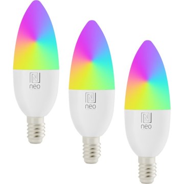 Immax NEO 07808C - Set of 3 RGB+CCT Dimmable LED Bulbs E14/4.8W/230V