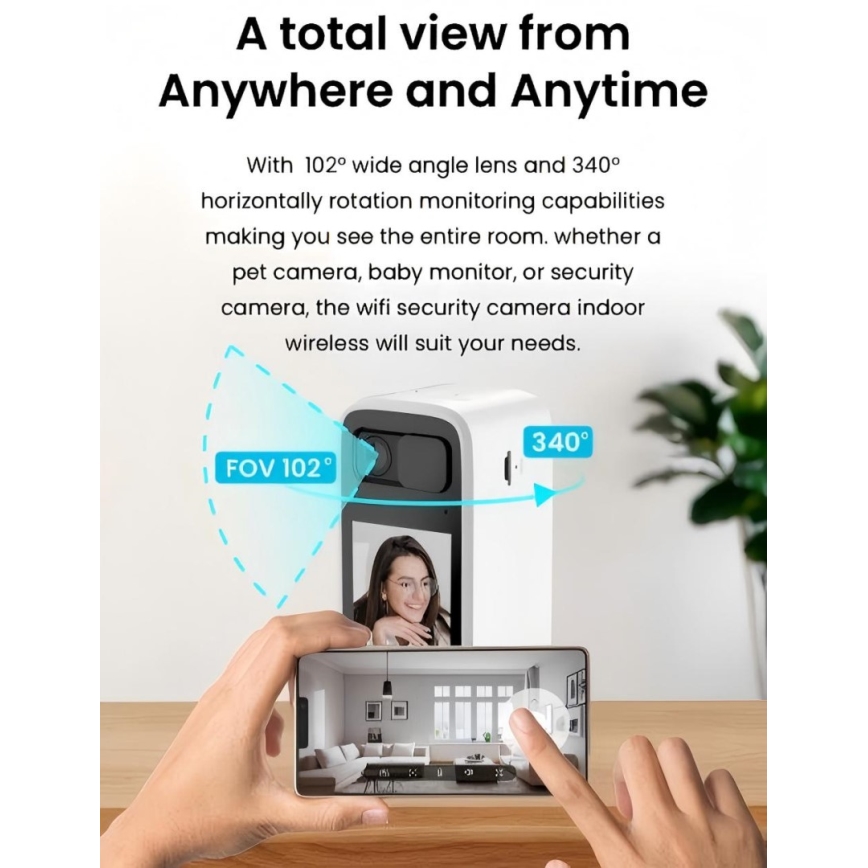 Immax NEO 07814L - Smart indoor camera with high-resolution 4 MP sensor, 5V power supply and Wi-Fi