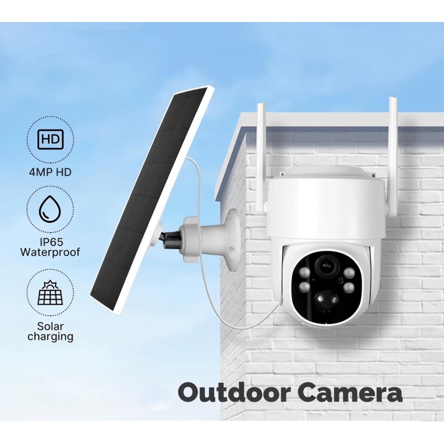 Immax NEO 07820L - Smart Outdoor Solar Camera with Sensor, 6000 mAh Battery, IP65