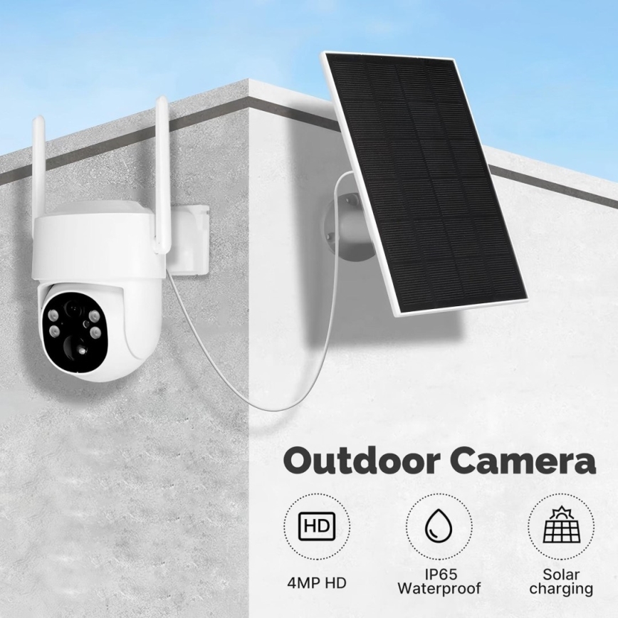 Immax NEO 07820L - Smart Outdoor Solar Camera with Sensor, 6000 mAh Battery, IP65