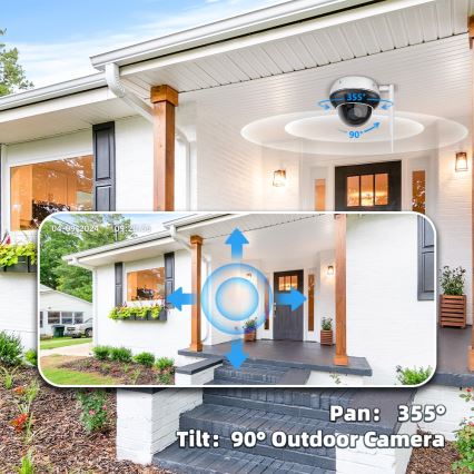 Immax NEO 07825L - Smart outdoor camera with DOME sensor, 5MP, 230V, IP66, TUYA, Wi-Fi