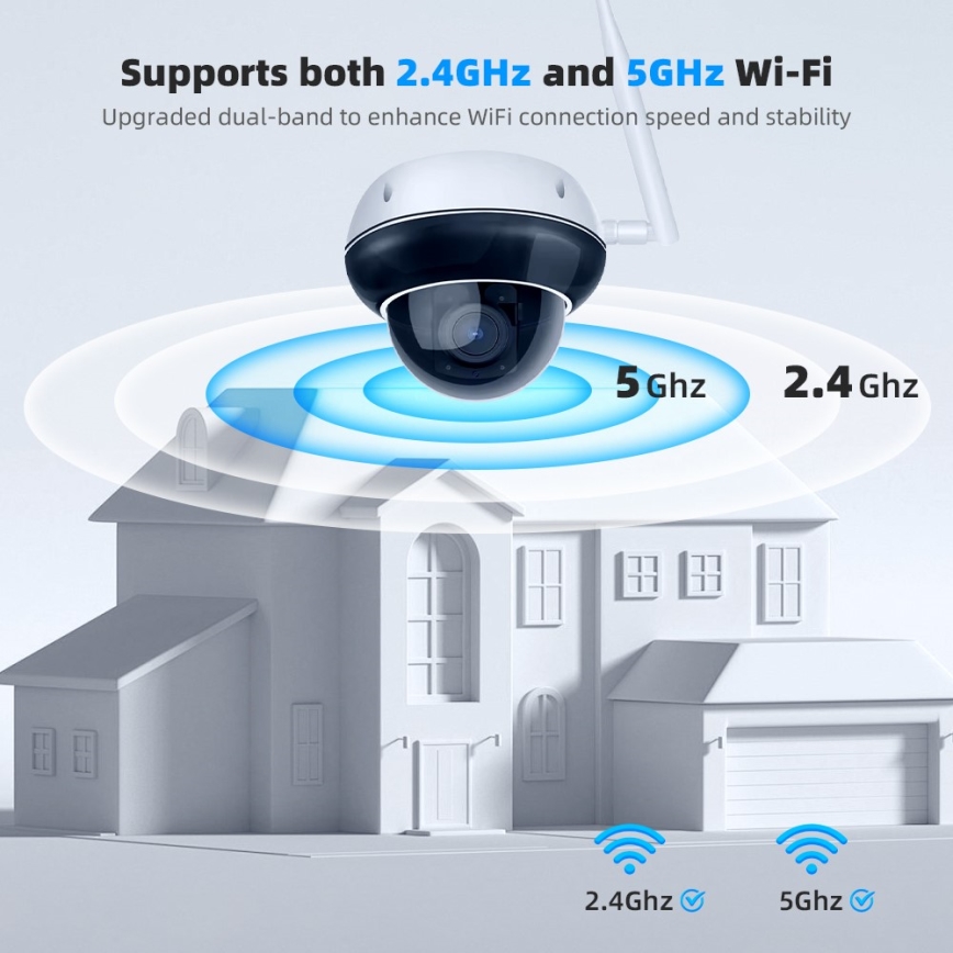 Immax NEO 07825L - Smart outdoor camera with DOME sensor, 5MP, 230V, IP66, TUYA, Wi-Fi