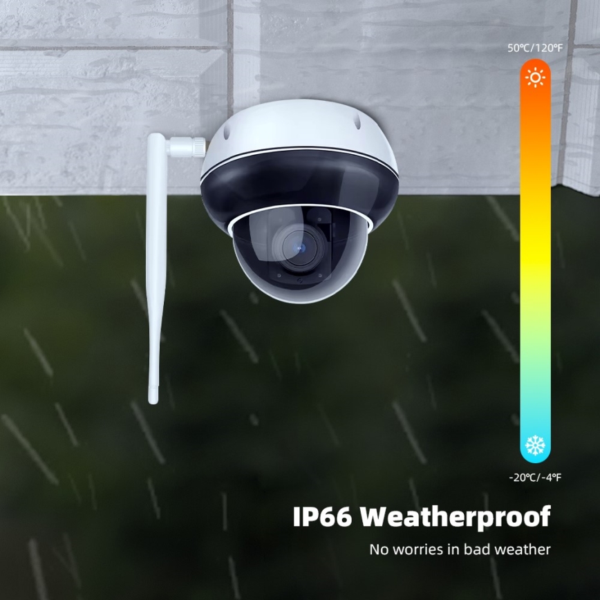 Immax NEO 07825L - Smart outdoor camera with DOME sensor, 5MP, 230V, IP66, TUYA, Wi-Fi