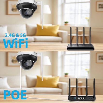 Immax NEO 07825L - Smart outdoor camera with DOME sensor, 5MP, 230V, IP66, TUYA, Wi-Fi