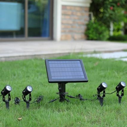 Immax NEO 07903L - LED RGB Dimmable solar light REFLECTORES 4xLED/1W/5,5V IP65 Tuya