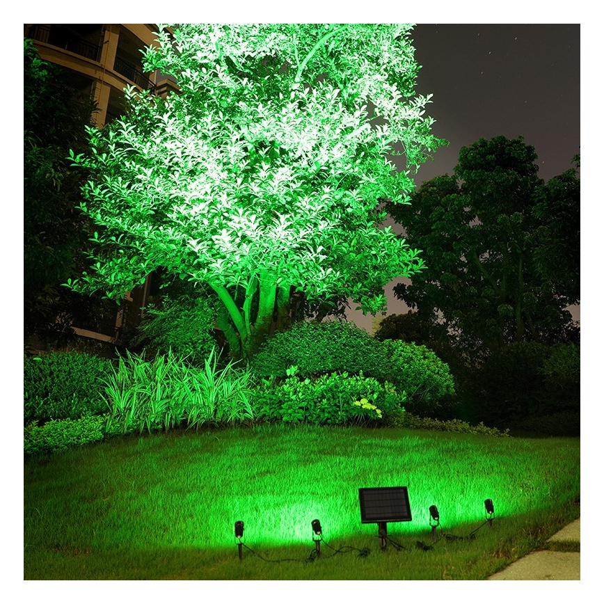 Immax NEO 07903L - LED RGB Dimmable solar light REFLECTORES 4xLED/1W/5,5V IP65 Tuya