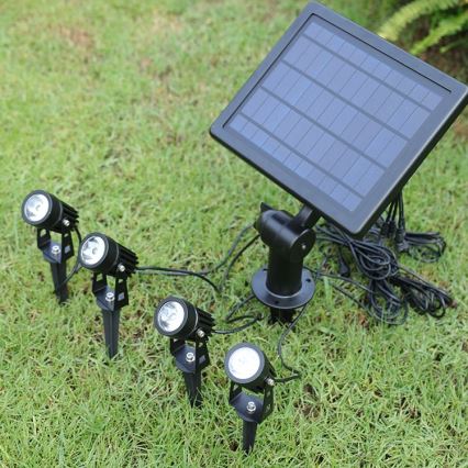 Immax NEO 07903L - LED RGB Dimmable solar light REFLECTORES 4xLED/1W/5,5V IP65 Tuya