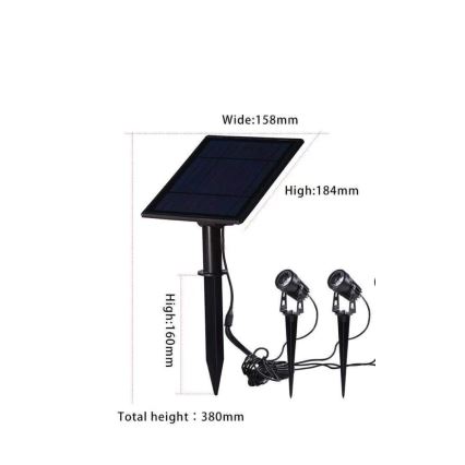 Immax NEO 07903L - LED RGB Dimmable solar light REFLECTORES 4xLED/1W/5,5V IP65 Tuya