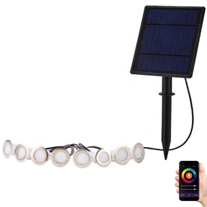 Immax NEO 07905L - LED RGB Dimmable solar light ESTRELAS 8xLED/0,25W/5V IP65 Tuya
