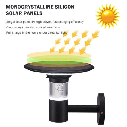 Immax NEO 07907L - LED RGB+CW/W Dimmable solar wall light BUBBLES LED/2W/5,5V IP54 Tuya