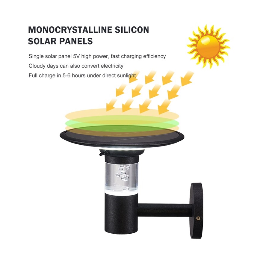 Immax NEO 07907L - LED RGB+CW/W Dimmable solar wall light BUBBLES LED/2W/5,5V IP54 Tuya