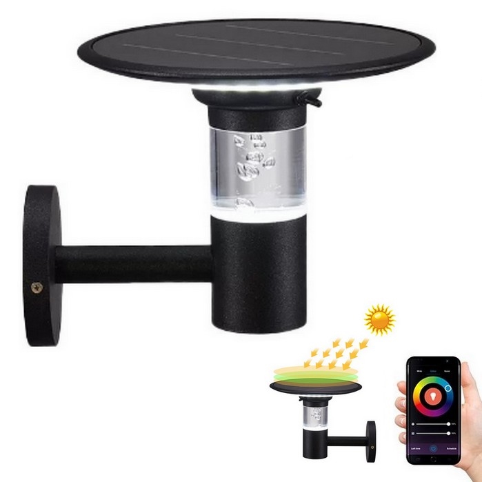 Immax NEO 07907L - LED RGB+CW/W Dimmable solar wall light BUBBLES LED/2W/5,5V IP54 Tuya