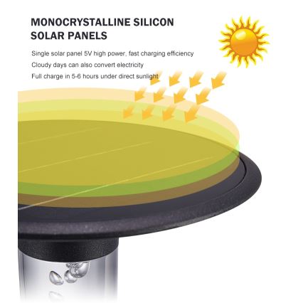 Immax NEO 07908L - LED RGB+CW/W Dimmable solar lamp LED/2W/5V IP54 Tuya