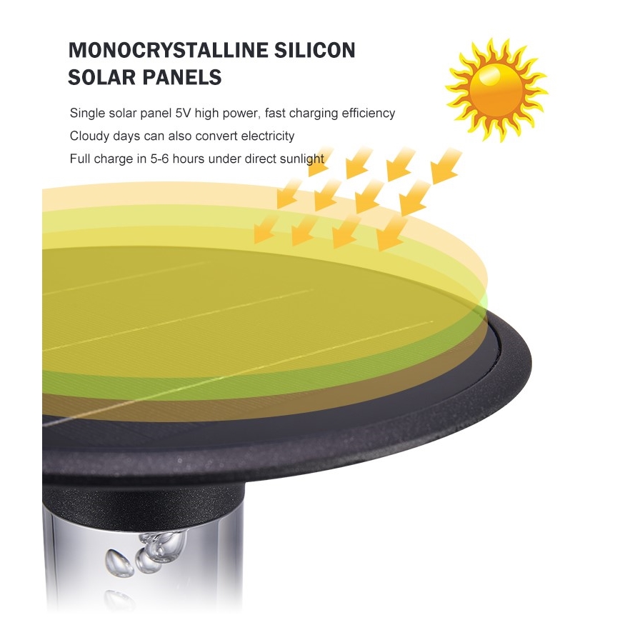 Immax NEO 07908L - LED RGB+CW/W Dimmable solar lamp LED/2W/5V IP54 Tuya