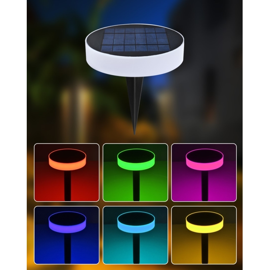 Immax NEO 07910L - LED RGB Dimmable solar light with a sensor NEO LITE LED/1W/5V round IP54 Tuya