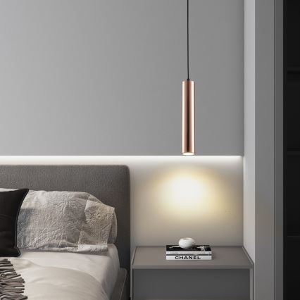 Immax NEO 08306L - Cable-suspended pendant PUNTO 1xGU10/9W/230V rose gold