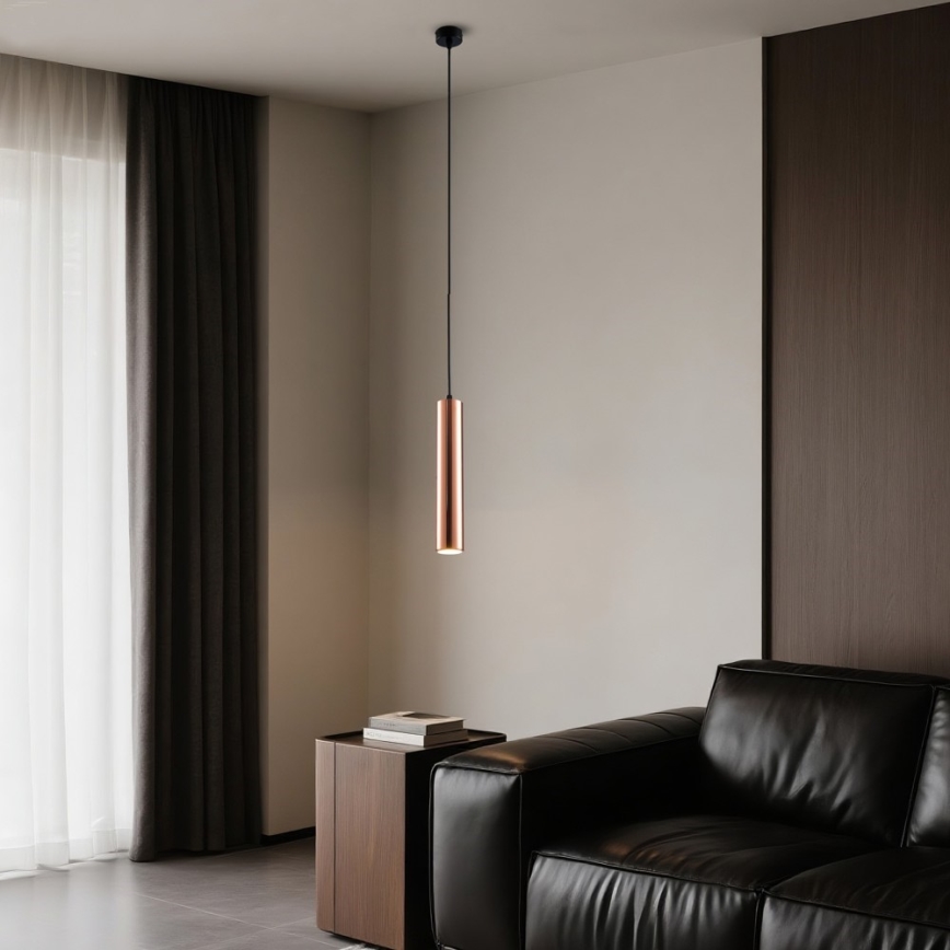 Immax NEO 08306L - Cable-suspended pendant PUNTO 1xGU10/9W/230V rose gold
