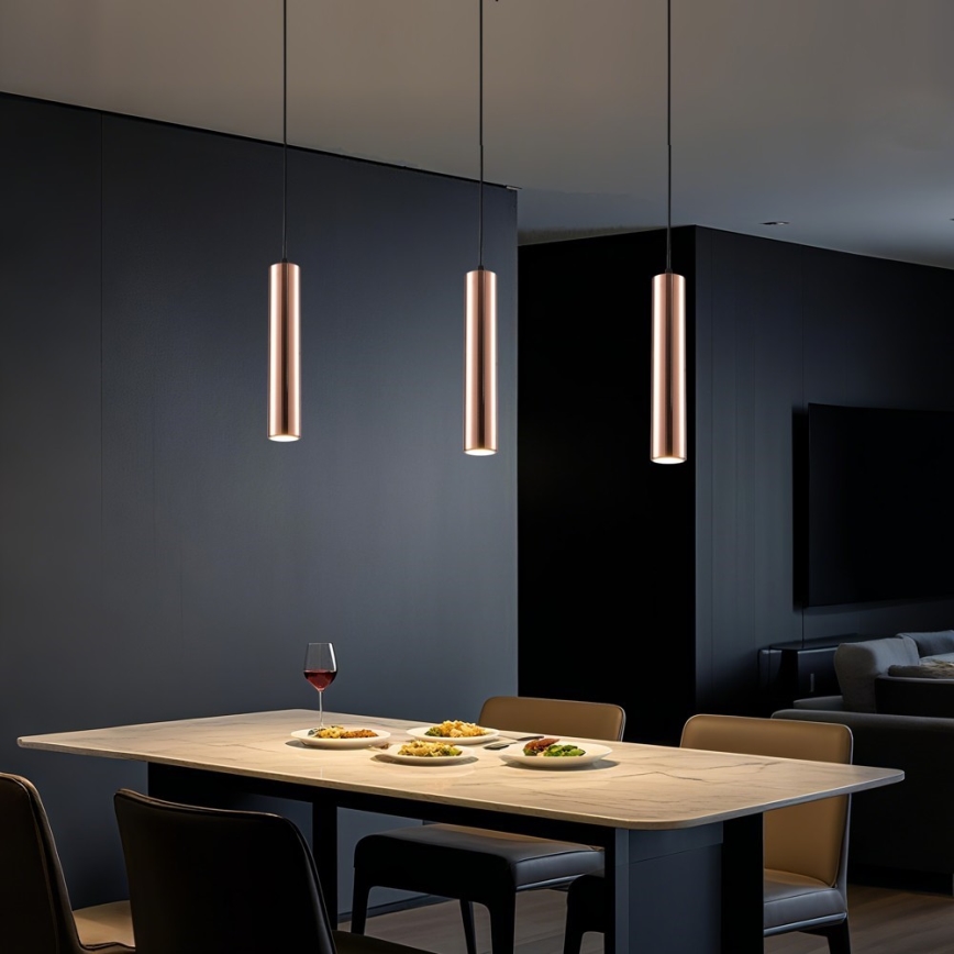 Immax NEO 08306L - Cable-suspended pendant PUNTO 1xGU10/9W/230V rose gold